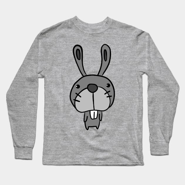 Rabbit Special Grey Long Sleeve T-Shirt by Monster To Me